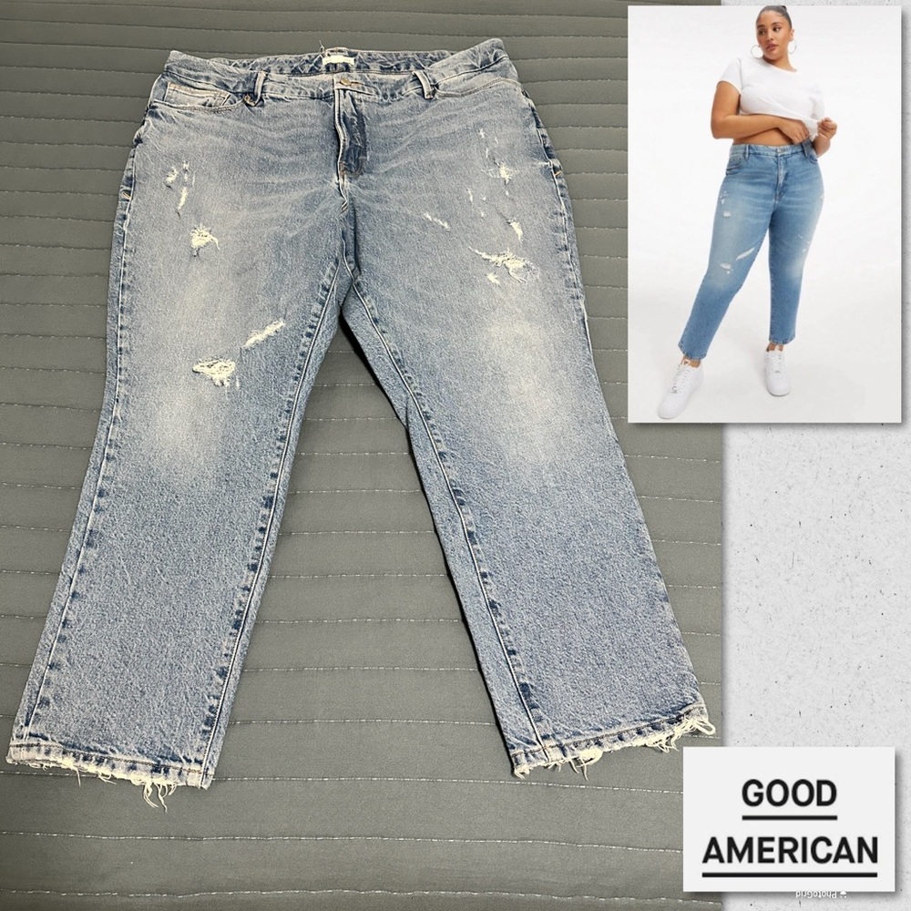Good American Classic Distressed Jeans